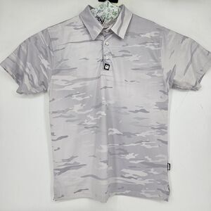 Greater Half GH Polo Shirt‎ Mens Medium Legion Camo Performance Golf AOP UPF